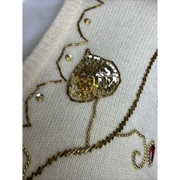 Vtg Braemar By Jeremy Scott Will Angora Blend Rhinestone Cardigan Grannycore - Picture 5 of 7